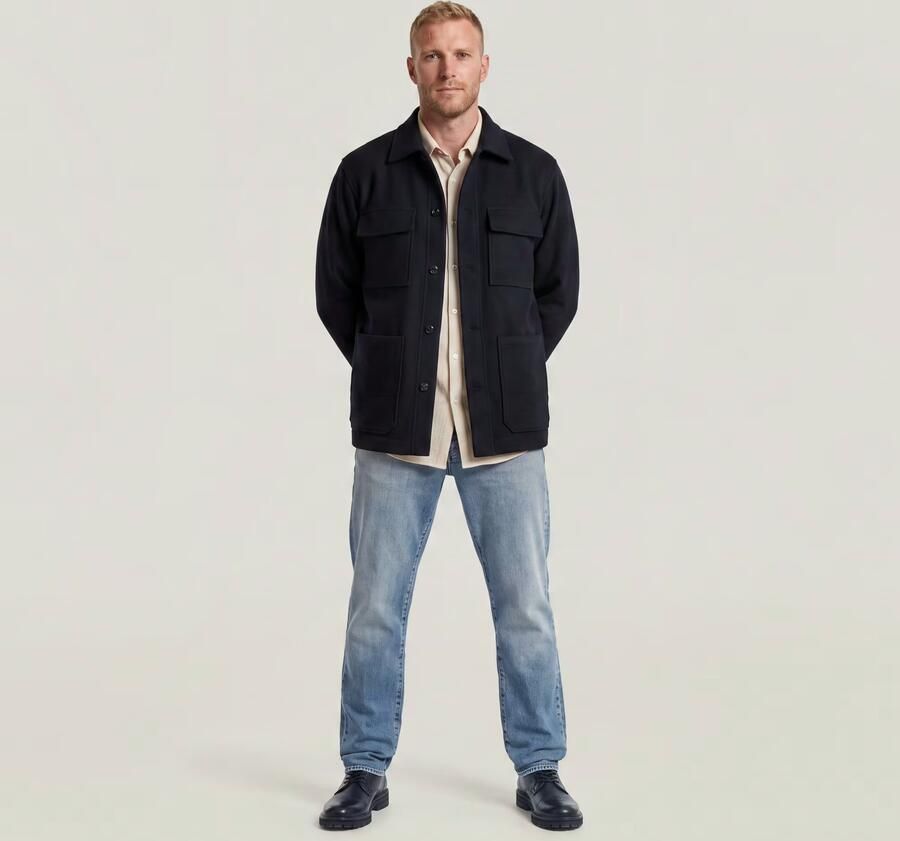 G-Star RAW Wool Chore Jacket Donkerblauw Heren - Foto 4