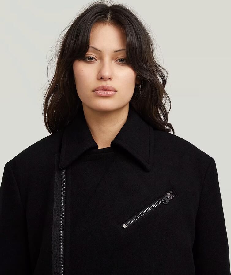 G-Star RAW Wool Perfecto Jas Zwart Dames - Foto 3