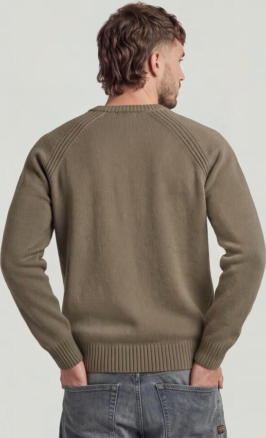 G-Star RAW Wool Raglan Relaxed Gebreide Trui Bruin Heren - Foto 5