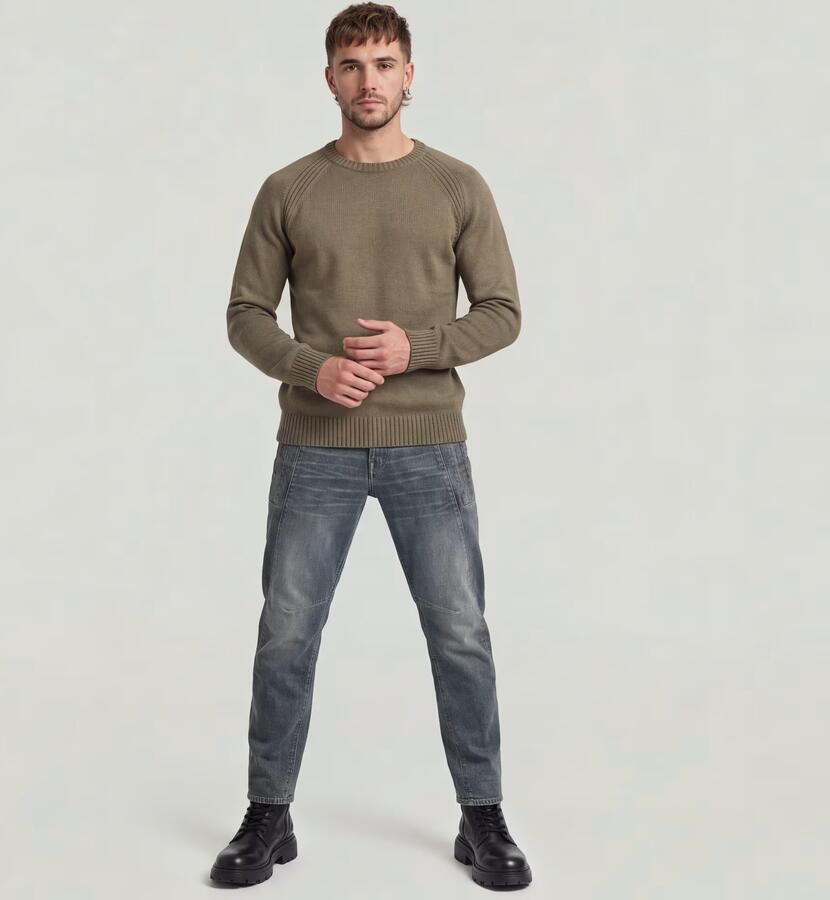 G-Star RAW Wool Raglan Relaxed Gebreide Trui Bruin Heren - Foto 4