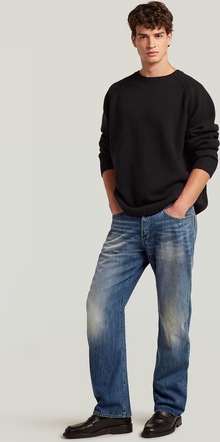 G-Star RAW Wool Raglan Relaxed Gebreide Trui Zwart Heren - Foto 7