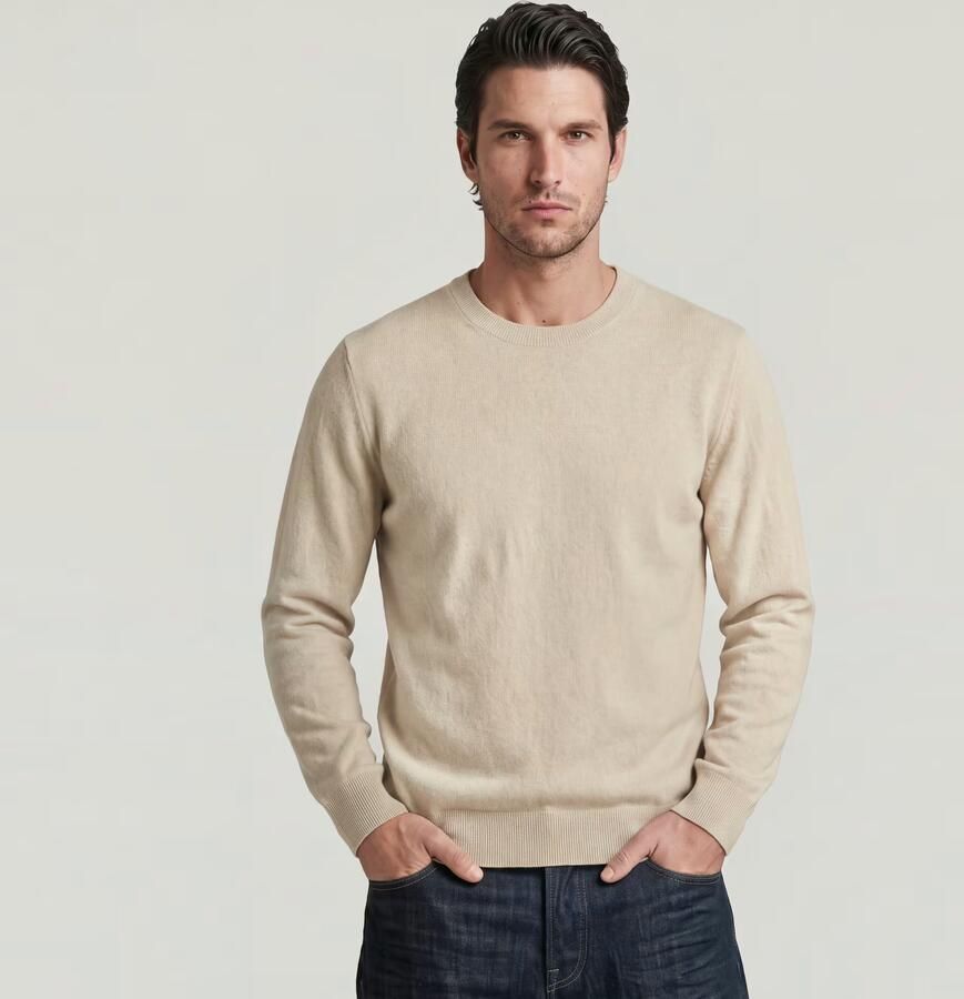 G-Star RAW Wool Refined Gebreide Trui Wit Heren