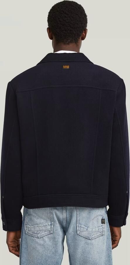 G-Star RAW Wool Trucker Jack Donkerblauw Heren - Foto 8