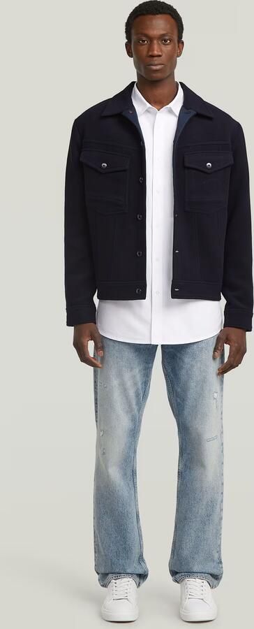 G-Star RAW Wool Trucker Jack Donkerblauw Heren - Foto 9