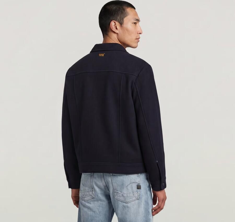 G-Star RAW Wool Trucker Jack Donkerblauw Heren - Foto 4