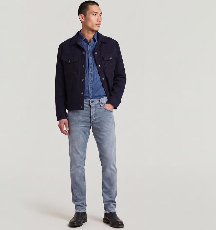 G-Star RAW Wool Trucker Jack Donkerblauw Heren - Foto 5