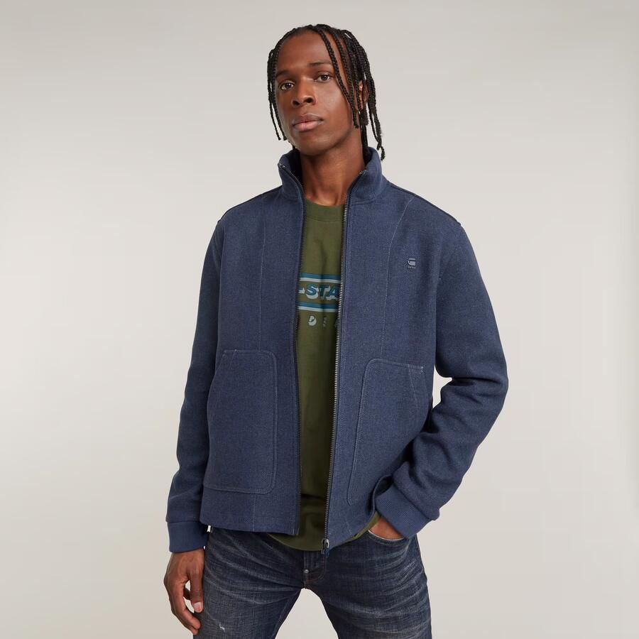 G-Star RAW Wool Utility Jack Midden blauw Heren - Foto 7