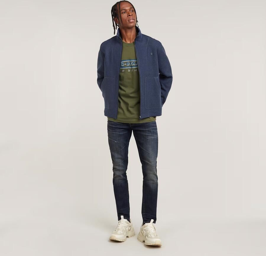 G-Star RAW Wool Utility Jack Midden blauw Heren - Foto 5