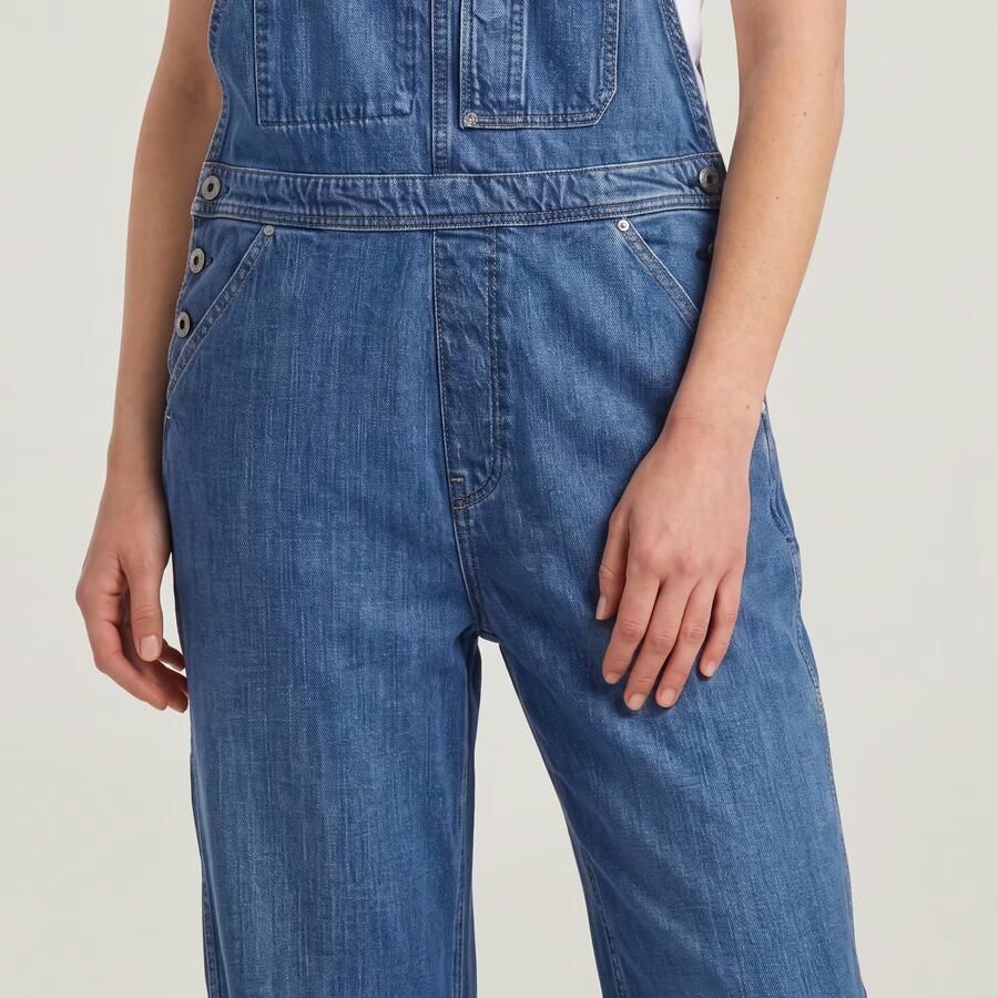 G-Star RAW Workwear Bib Tuinbroek Midden blauw Dames - Foto 3