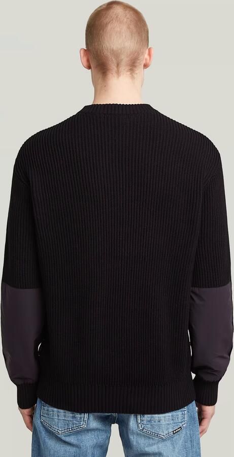 G-Star RAW Woven Mix Gebreide Trui Zwart Heren - Foto 6