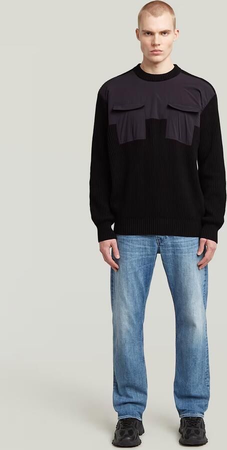 G-Star RAW Woven Mix Gebreide Trui Zwart Heren - Foto 4