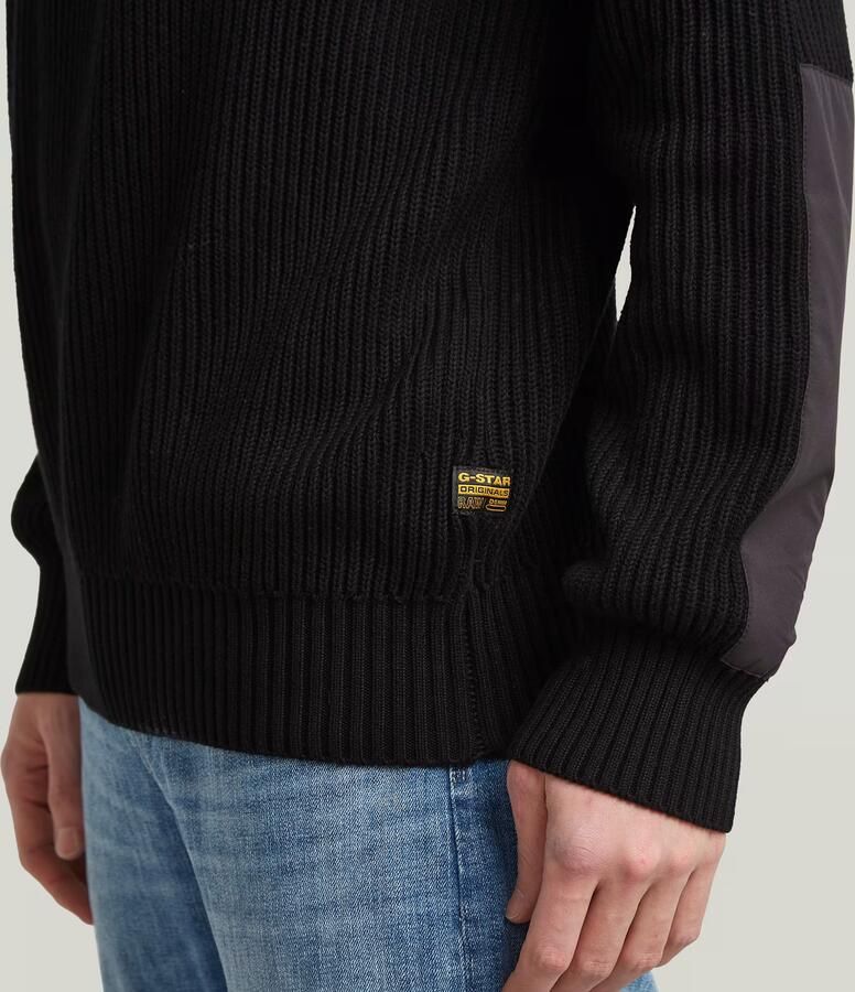 G-Star RAW Woven Mix Gebreide Trui Zwart Heren - Foto 2