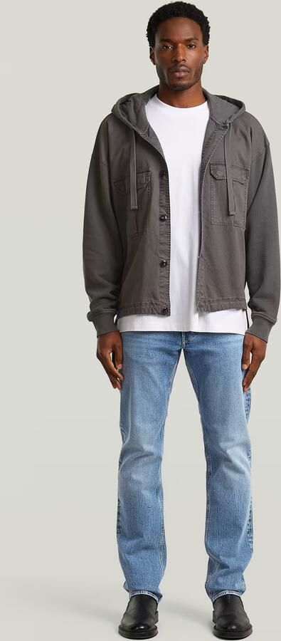 G-Star RAW Woven Mix Loose Hoodie Overshirt Zwart Heren - Foto 7