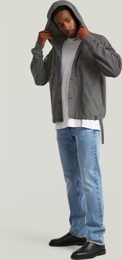 G-Star RAW Woven Mix Loose Hoodie Overshirt Zwart Heren - Foto 6