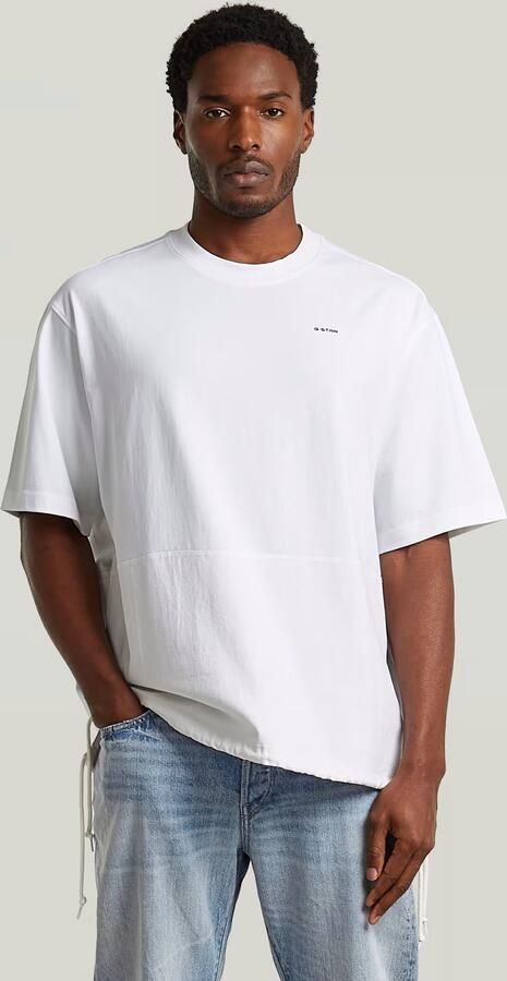 G-Star RAW Woven Mix Loose T-Shirt Wit Heren