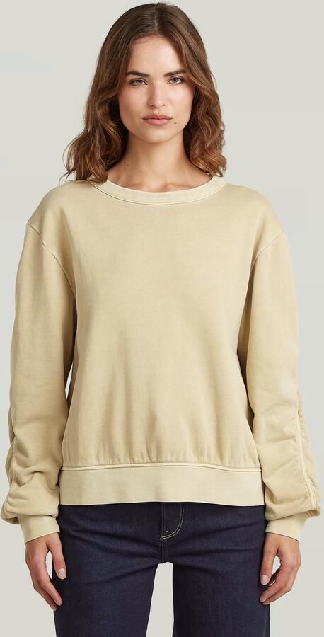 G-Star RAW Woven Mix Relaxed Sweater Beige Dames