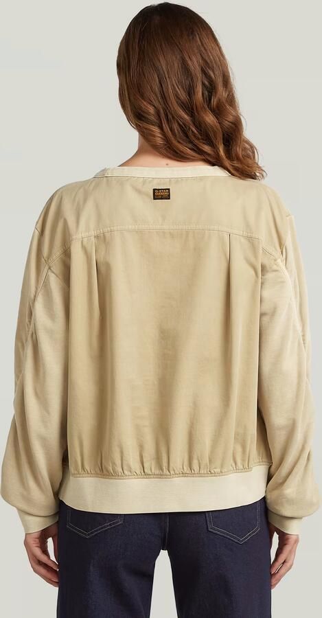 G-Star RAW Woven Mix Relaxed Sweater Beige Dames - Foto 5