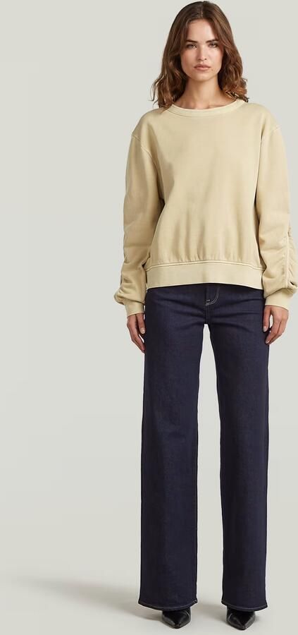 G-Star RAW Woven Mix Relaxed Sweater Beige Dames - Foto 7