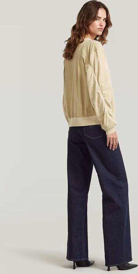 G-Star RAW Woven Mix Relaxed Sweater Beige Dames - Foto 6