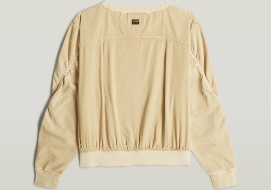 G-Star RAW Woven Mix Relaxed Sweater Beige Dames - Foto 3