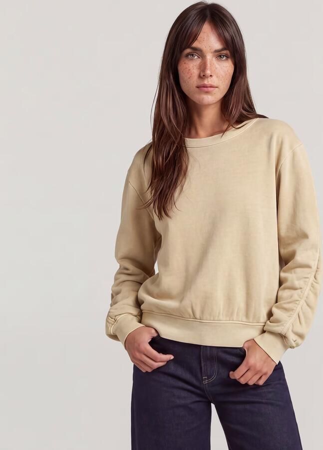 G-Star RAW Woven Mix Relaxed Sweater Beige Dames - Foto 4