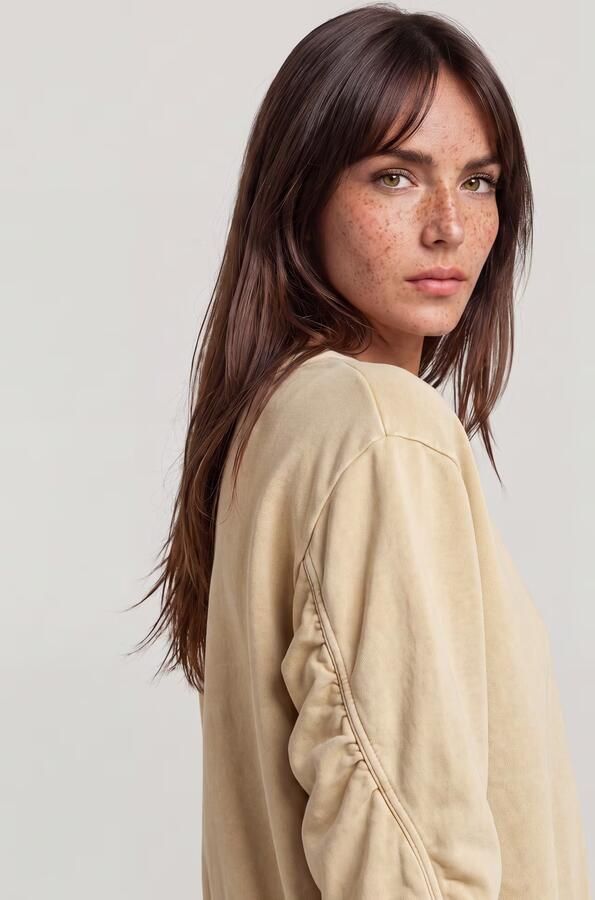 G-Star RAW Woven Mix Relaxed Sweater Beige Dames - Foto 6