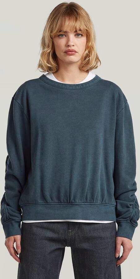 G-Star RAW Woven Mix Relaxed Sweater Donkerblauw Dames