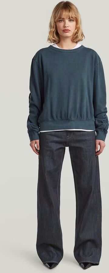 G-Star RAW Woven Mix Relaxed Sweater Donkerblauw Dames - Foto 7