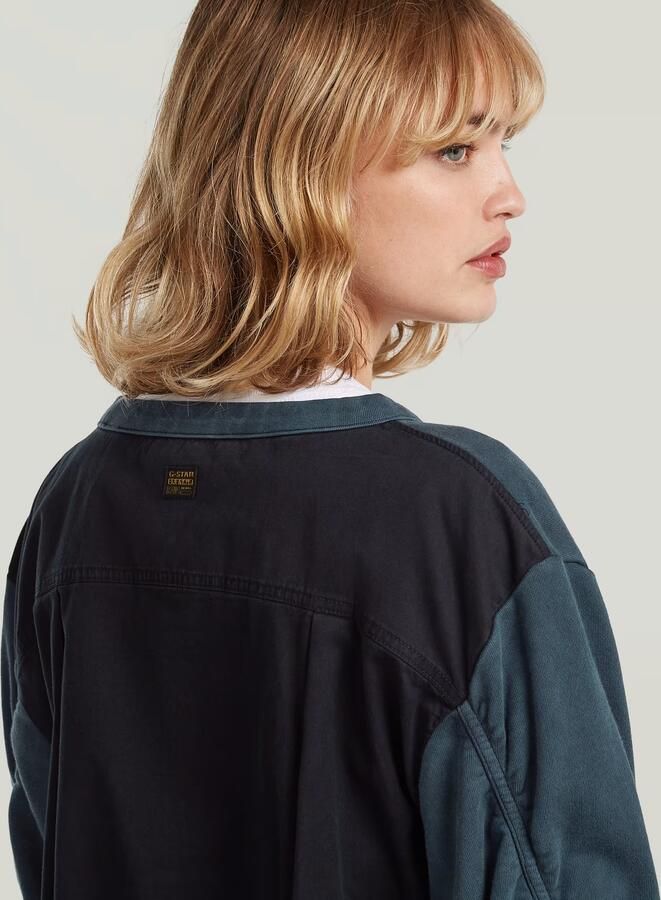 G-Star RAW Woven Mix Relaxed Sweater Donkerblauw Dames - Foto 3