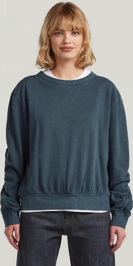 G-Star RAW Woven Mix Relaxed Sweater Donkerblauw Dames - Foto 6