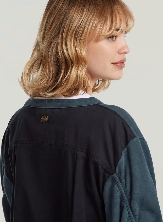 G-Star RAW Woven Mix Relaxed Sweater Donkerblauw Dames - Foto 3