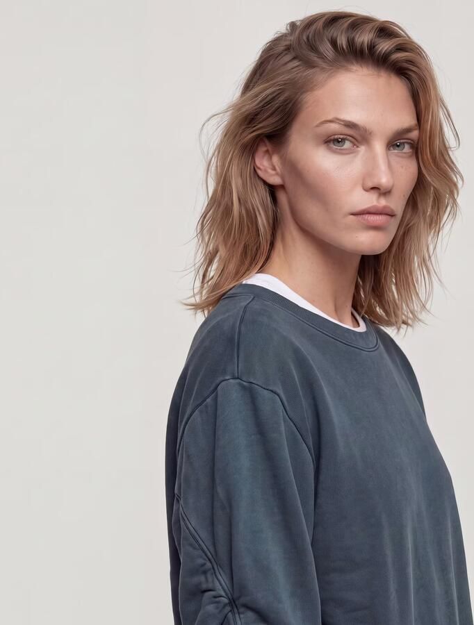 G-Star RAW Woven Mix Relaxed Sweater Donkerblauw Dames - Foto 4