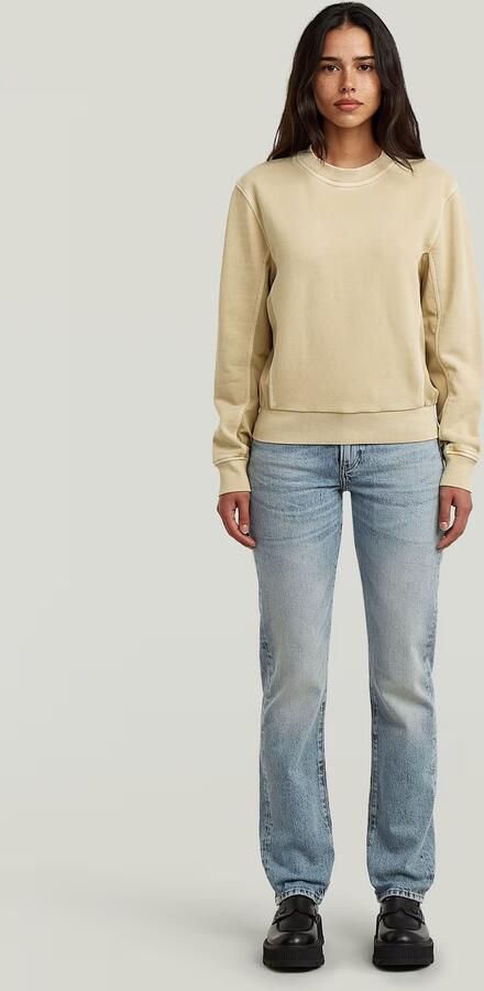G-Star RAW Woven Mix Sweater Beige Dames - Foto 6