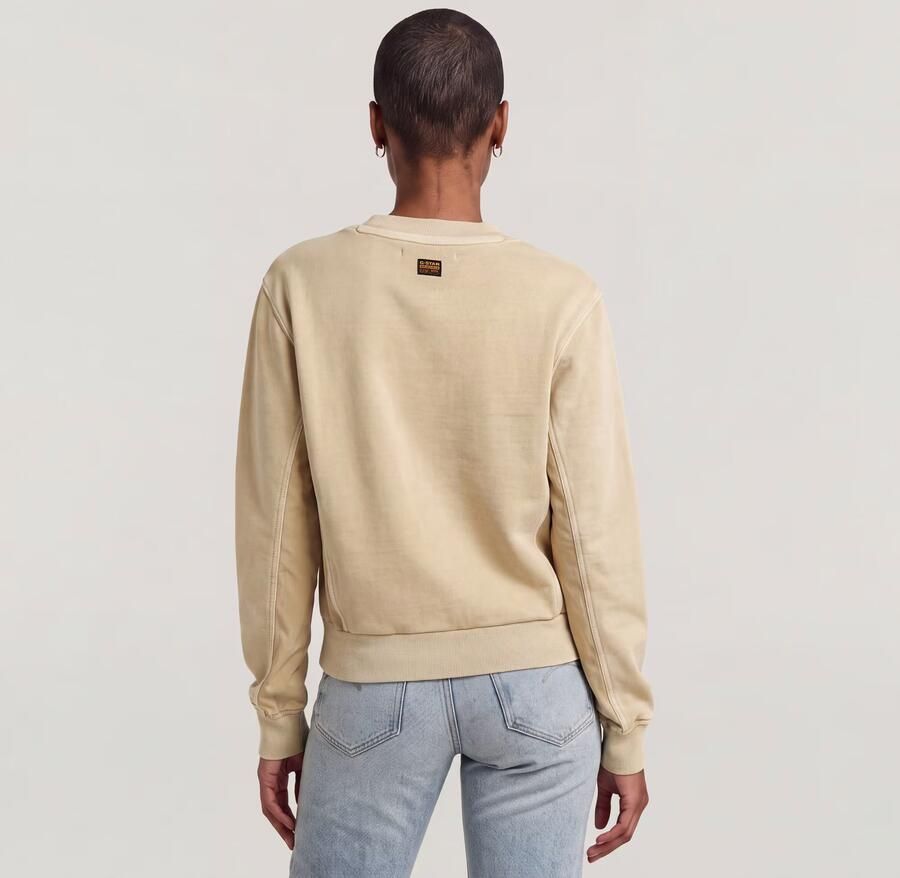 G-Star RAW Woven Mix Sweater Beige Dames - Foto 3