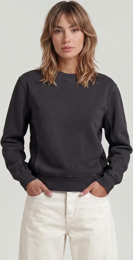 G-Star RAW Woven Mix Sweater Zwart Dames - Foto 4