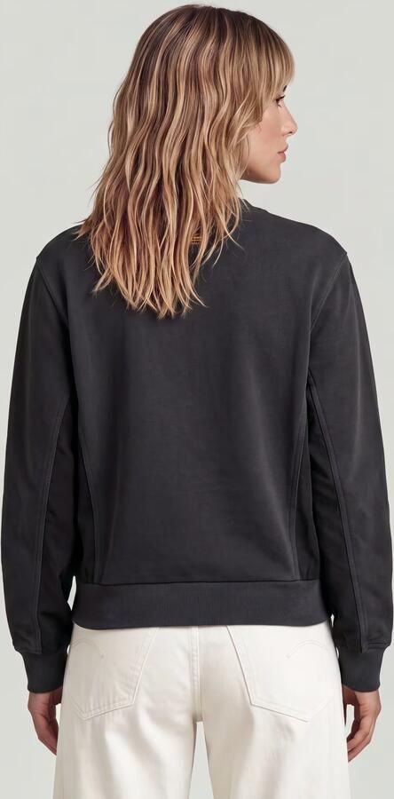 G-Star RAW Woven Mix Sweater Zwart Dames - Foto 5