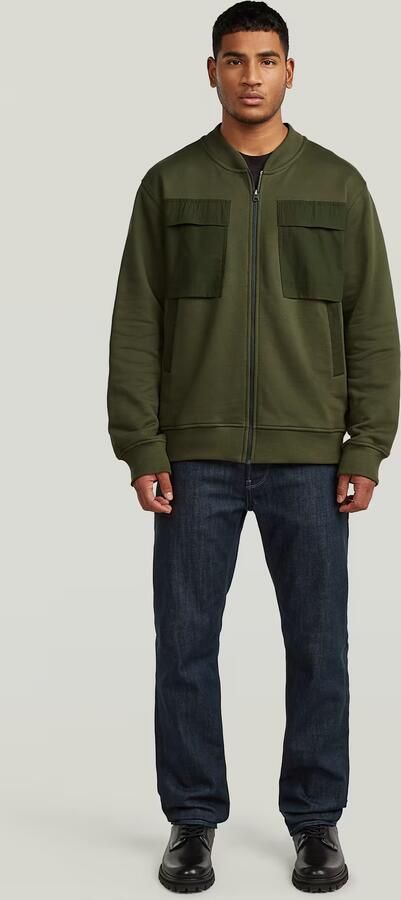 G-Star RAW Woven Mix Sweaterjack Groen Heren - Foto 6