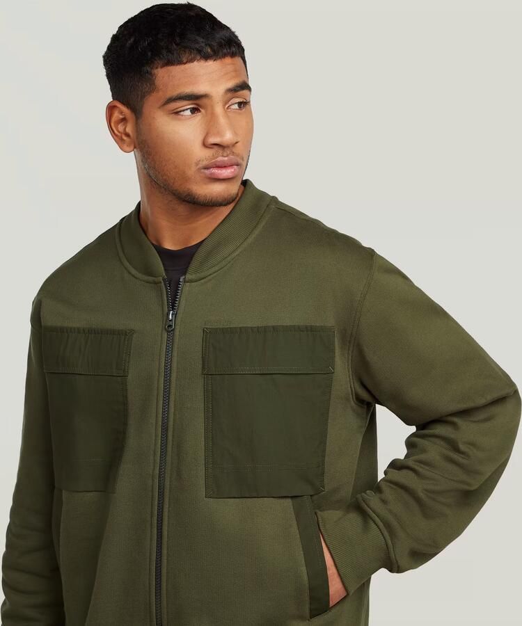 G-Star RAW Woven Mix Sweaterjack Groen Heren - Foto 3