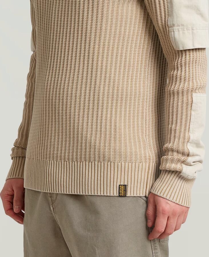 G-Star RAW Woven Mix Washed Gebreide Trui Beige Heren - Foto 3