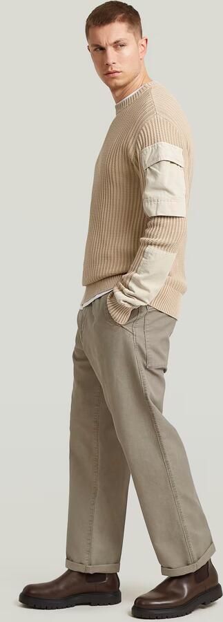 G-Star RAW Woven Mix Washed Gebreide Trui Beige Heren - Foto 7