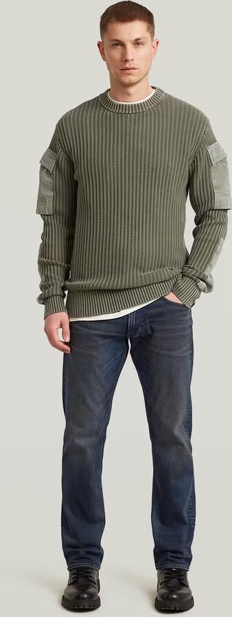 G-Star RAW Woven Mix Washed Gebreide Trui Groen Heren - Foto 6