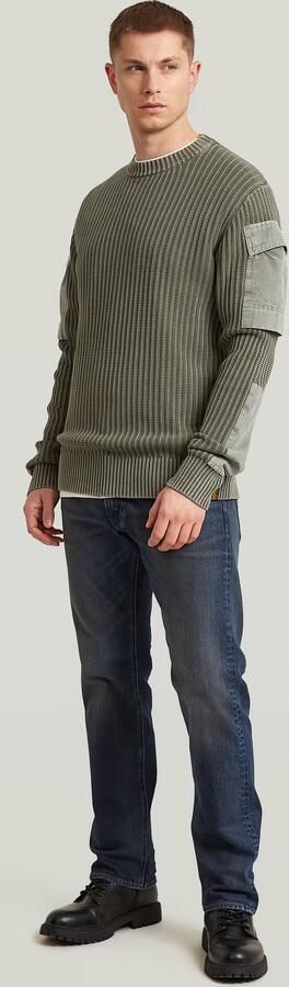 G-Star RAW Woven Mix Washed Gebreide Trui Groen Heren - Foto 7