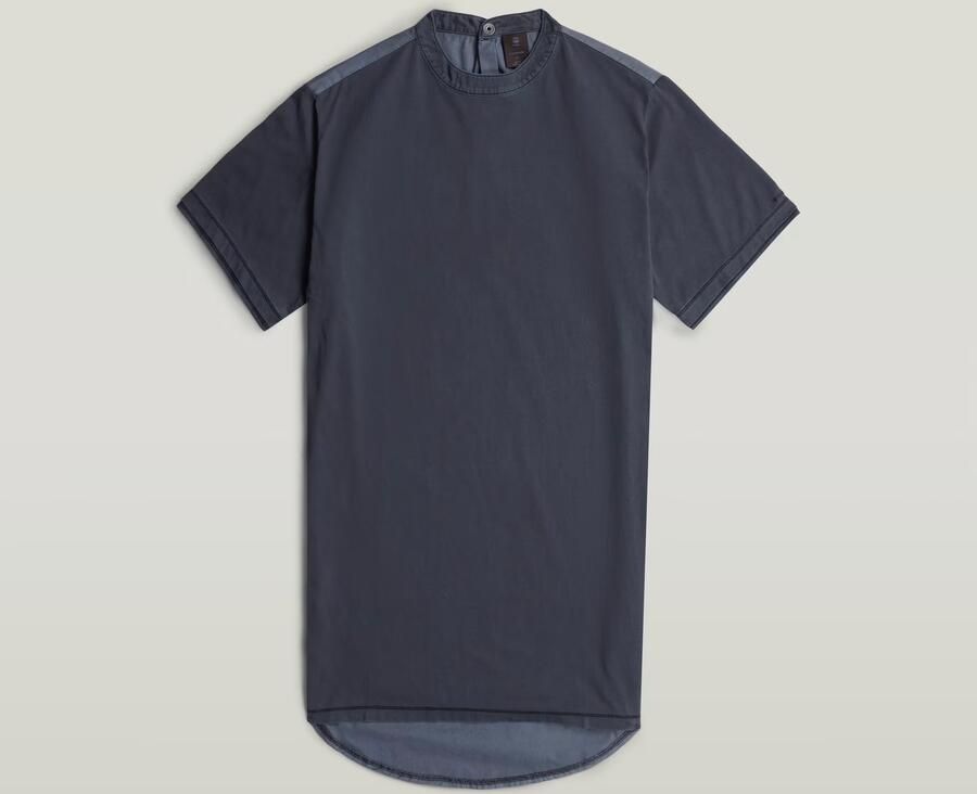 G-Star RAW Woven Mix Washed Jersey Jurk Donkerblauw Dames - Foto 4