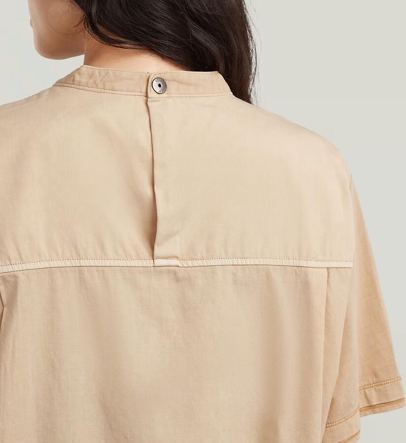 G-Star RAW Woven Mix Washed Relaxed T-Shirt Beige Dames - Foto 3