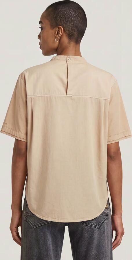 G-Star RAW Woven Mix Washed Relaxed T-Shirt Beige Dames - Foto 4