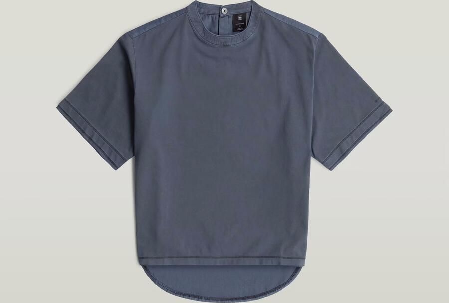 G-Star RAW Woven Mix Washed Relaxed T-Shirt Donkerblauw Dames - Foto 4