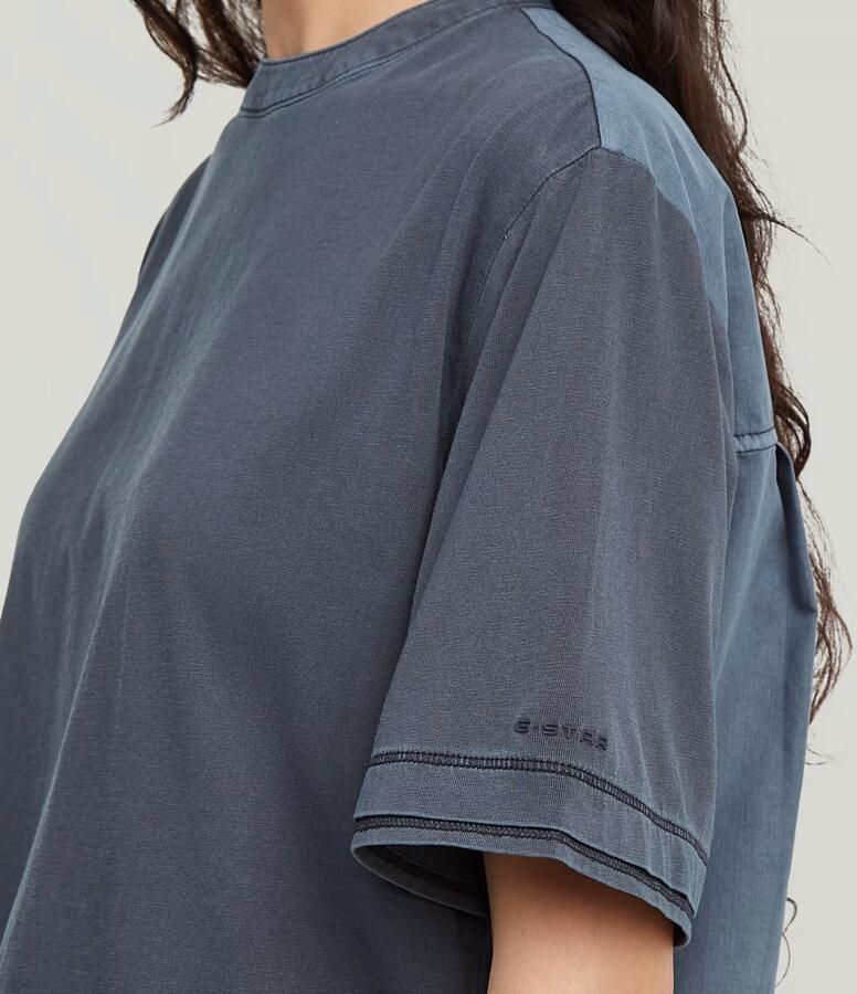G-Star RAW Woven Mix Washed Relaxed T-Shirt Donkerblauw Dames - Foto 3