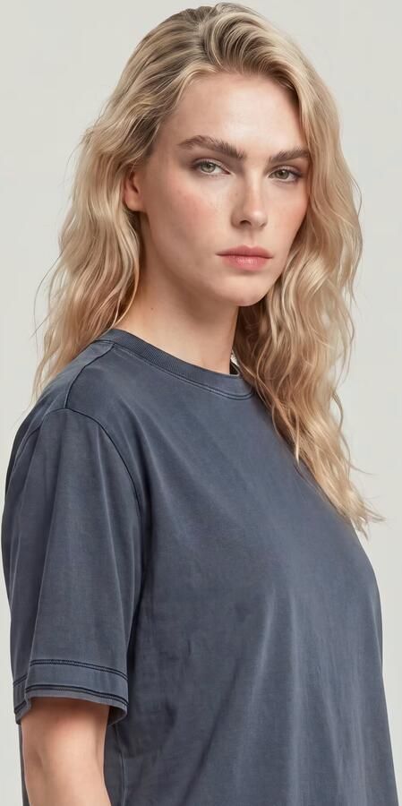 G-Star RAW Woven Mix Washed Relaxed T-Shirt Donkerblauw Dames - Foto 5
