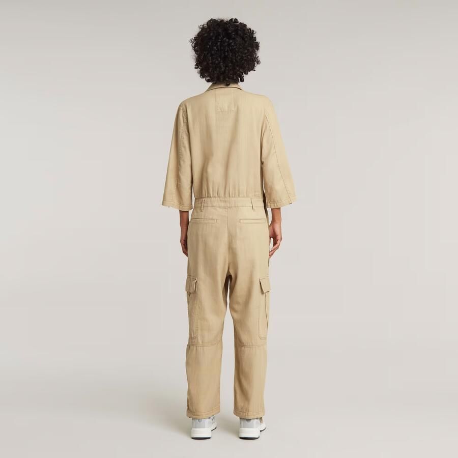 G-Star RAW Wrap Jumpsuit Beige Dames
