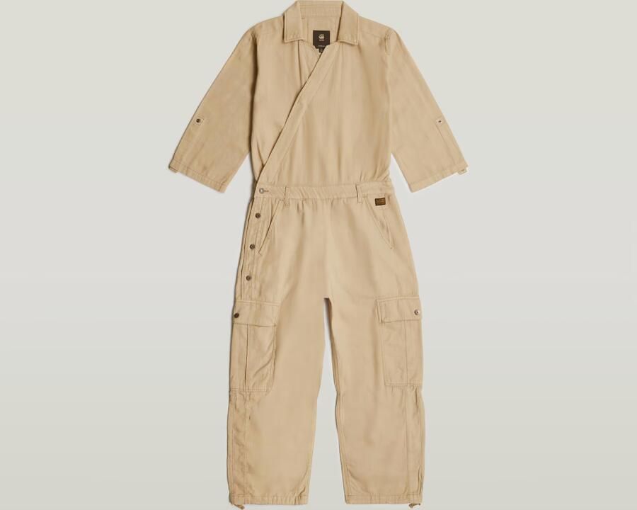 G-Star RAW Wrap Jumpsuit Beige Dames - Foto 6